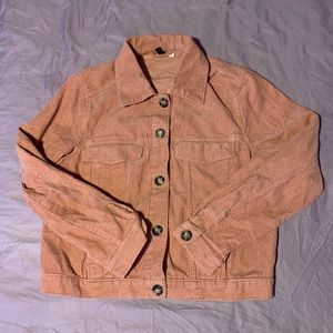 h&m pink corduroy jacket